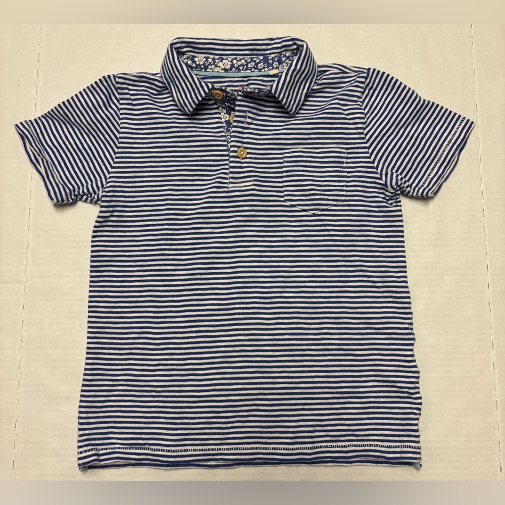 Mini Boden striped polo, size 5-6Y